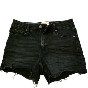 Universal Thread Black Cutoff Jean Shorts Raw hems size 4